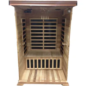 1 Person Cedar Sauna w/Carbon Heaters - HL100K Sedona 36" x 42" x 75" | 1290 Watts, 5 Carbon-Nano Infrared Heaters, ETL/CSA Certified