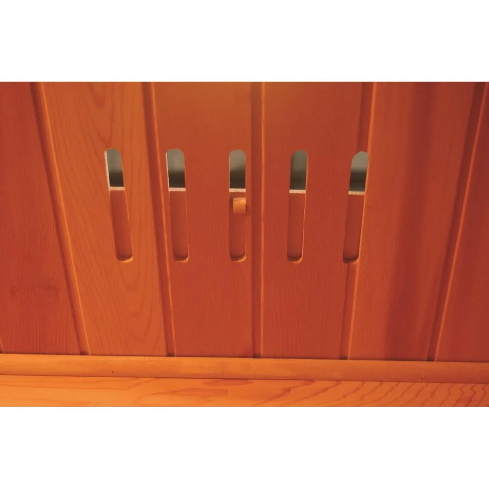 1 Person Cedar Sauna w/Carbon Heaters - HL100K Sedona 36" x 42" x 75" | 1290 Watts, 5 Carbon-Nano Infrared Heaters, ETL/CSA Certified