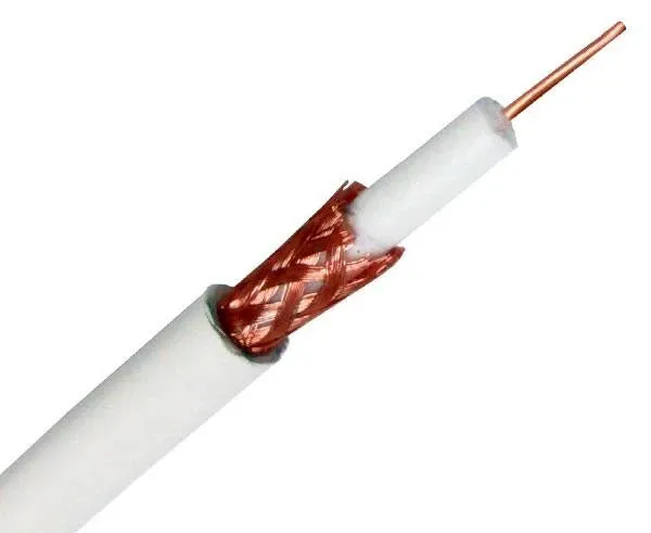 1000ft RG59 Coaxial Cable for CCTV: 20 AWG Bare Copper, 95% CCA Braid Shielding, Black or White Options