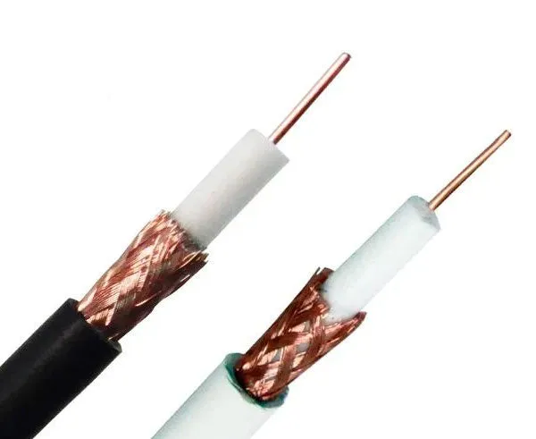 1000ft RG59 Coaxial Cable for CCTV: 20 AWG Bare Copper, 95% CCA Braid Shielding, Black or White Options