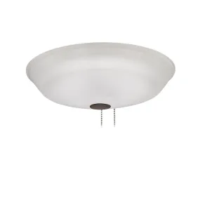 12 In. Universal LED Ceiling Fan Light Kit in Etched White Glass