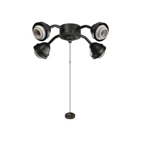 13 In. 4 LED Lights Bent Arm Fitter Ceiling Fan Light Kit, Brushed Nickel Finish