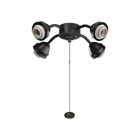 13 In. 4 LED Lights Bent Arm Fitter Ceiling Fan Light Kit, Oil Brushed Bronze Finish