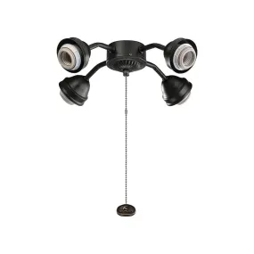 13 In. 4 LED Lights Bent Arm Fitter Ceiling Fan Light Kit, Olde Bronze Finish