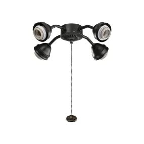13 In. 4 LED Lights Bent Arm Fitter Ceiling Fan Light Kit, Satin Natural Bronze Finish