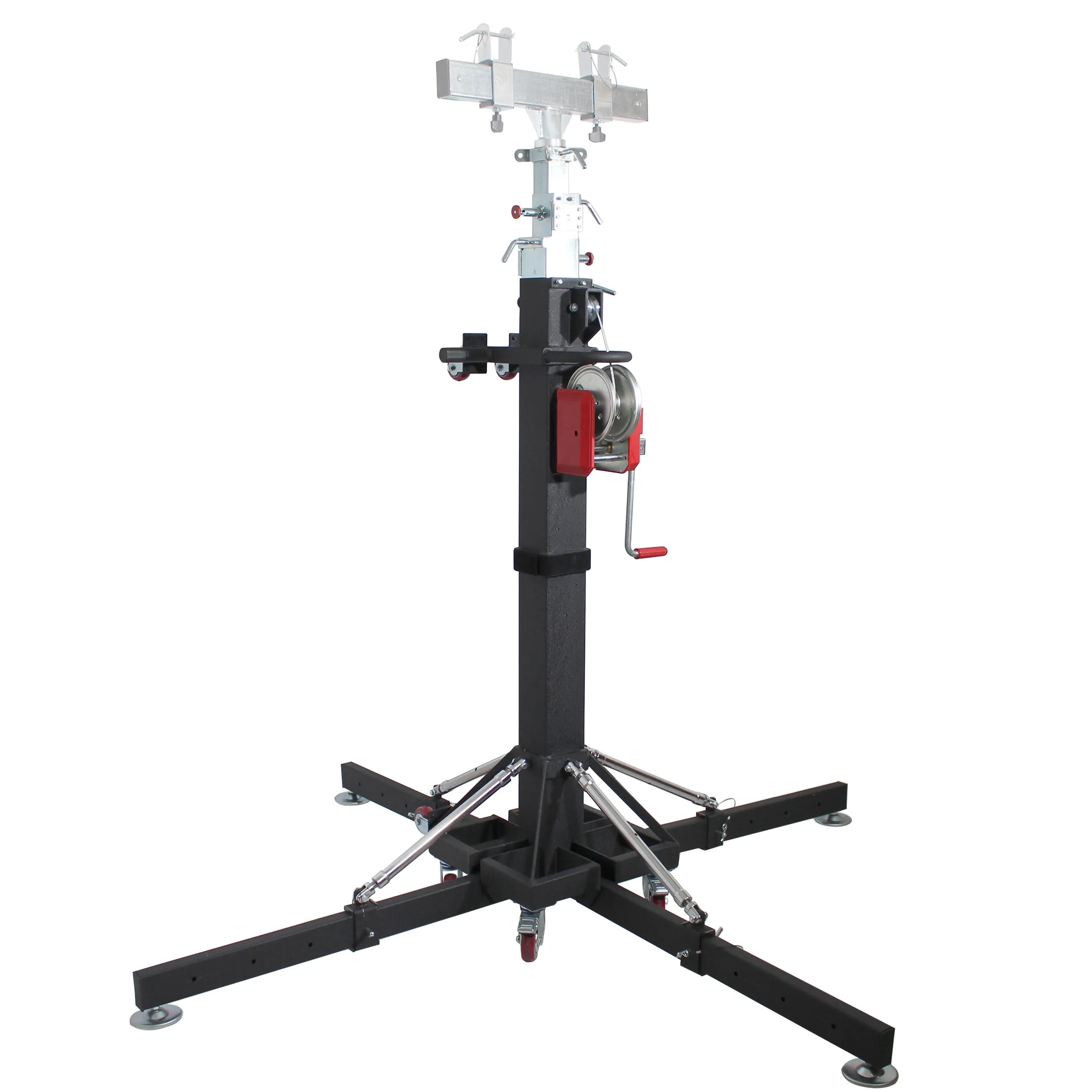 18 Ft Lighting Heavy-Duty Crank Truss Stand 500 Lb. Capacity  with Outriggers Center Load18' Includes T-Adapter Truss Mount