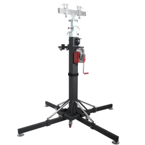 18 Ft Lighting Heavy-Duty Crank Truss Stand 500 Lb. Capacity  with Outriggers Center Load18' Includes T-Adapter Truss Mount
