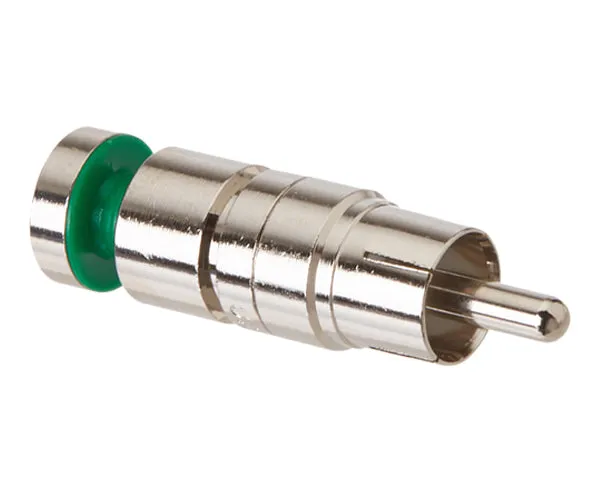 25-Pack of Nickel RGB RCA Coax Cable Connectors, SealSmart, 24 AWG