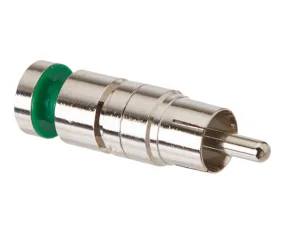 25-Pack of Nickel RGB RCA Coax Cable Connectors, SealSmart, 24 AWG