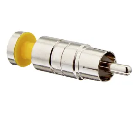 25-Pack of Nickel RGB RCA Coax Cable Connectors, SealSmart, 25 AWG
