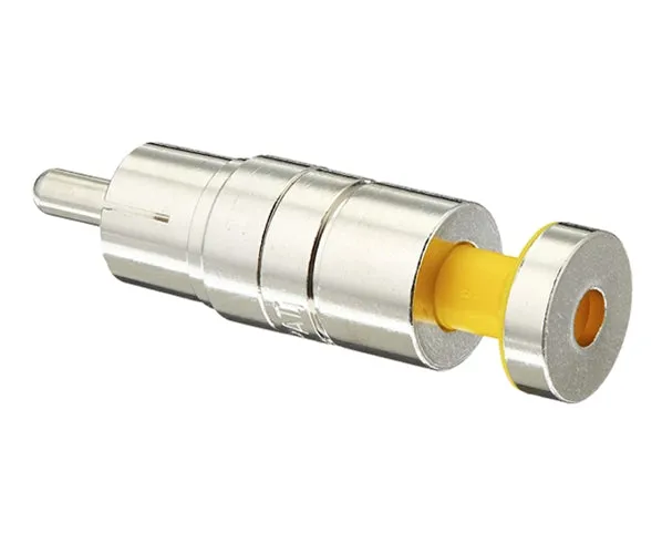 25-Pack of Nickel RGB RCA Coax Cable Connectors, SealSmart, 25 AWG