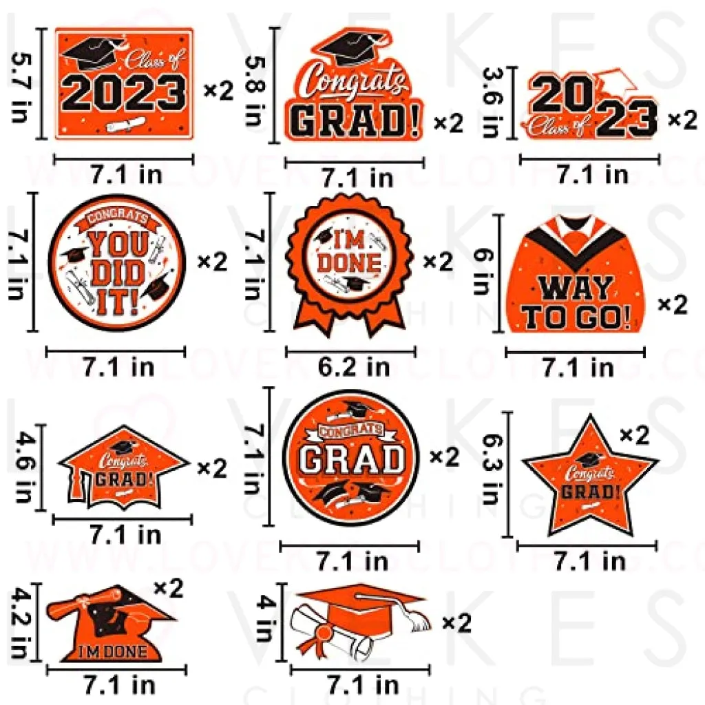 31 Pieces Graduation Party Supplies, 2023 Graduation Hanging Swirl Congrats Grad and Graduation Party Decorations(Orange, Black)