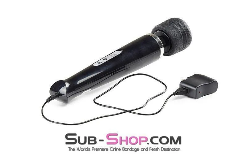 3311M      Rechargeable 10 Speed Black Wand Massager-Black