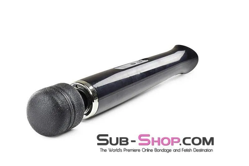 3311M      Rechargeable 10 Speed Black Wand Massager-Black