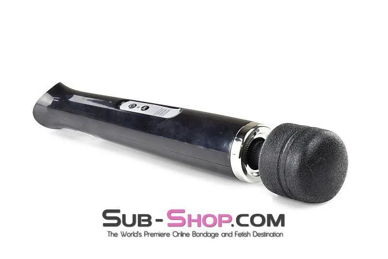 3311M      Rechargeable 10 Speed Black Wand Massager-Black