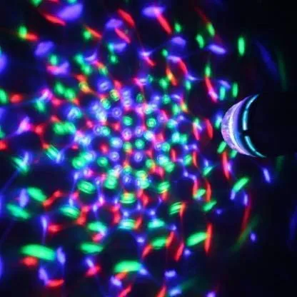 360 Degree Rotating LED Crystal Bulb Magic Disco LED Light,LED Rotating Bulb Light Lamp for Party/Home/Diwali Decoration