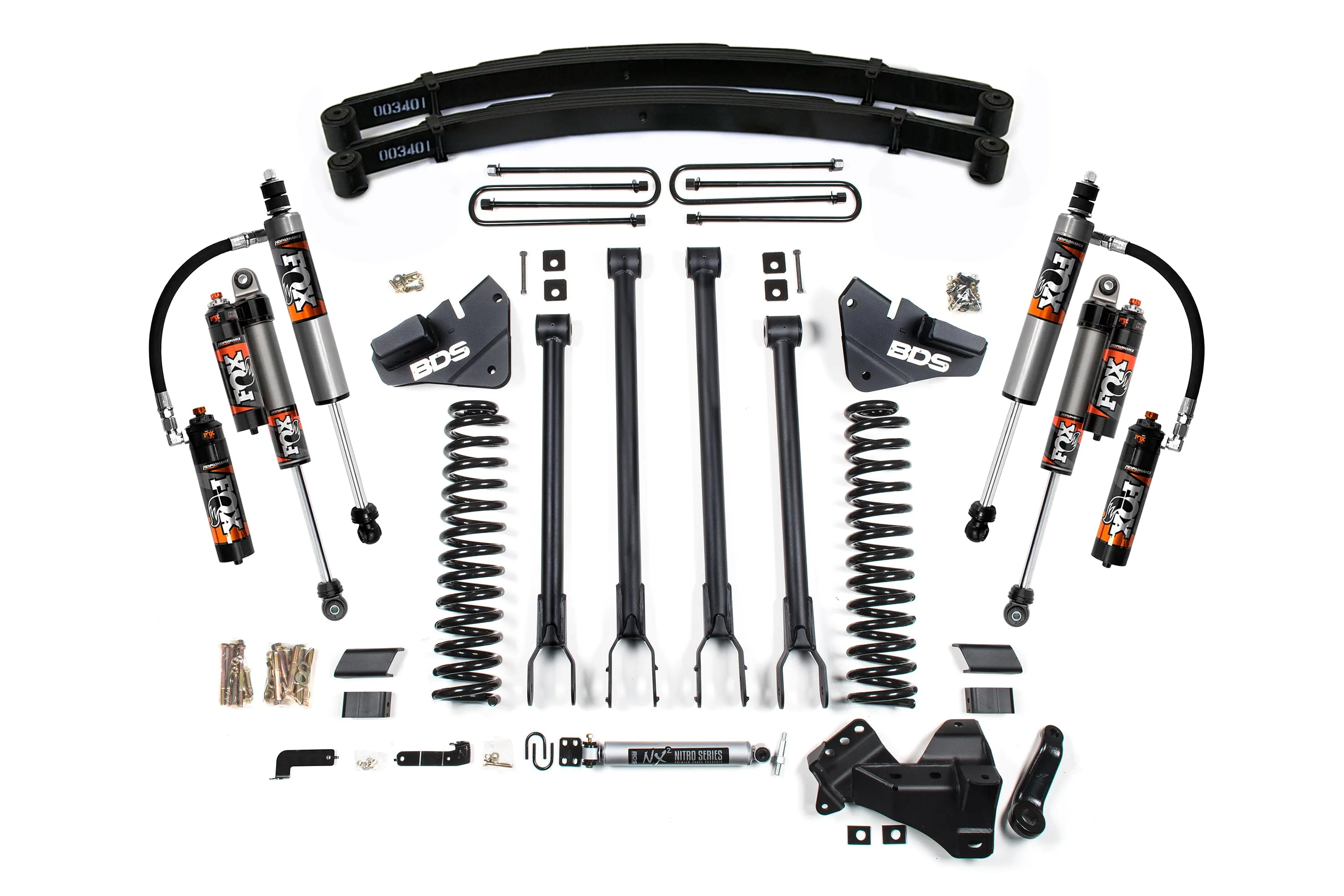 4 Inch Lift Kit | 4-Link Conversion | Ford F250 / F350 Super Duty (17-19) 4WD | Gas