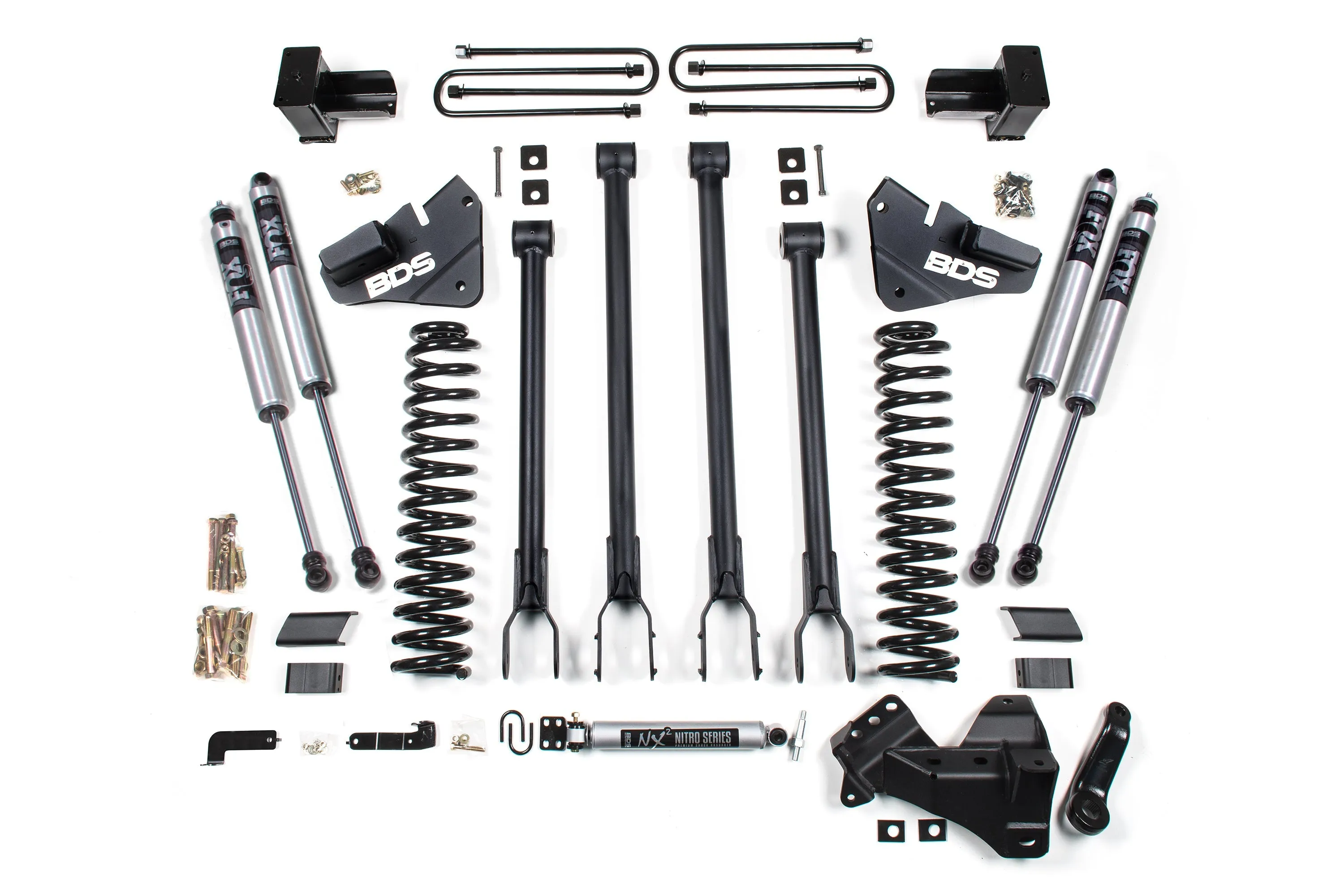 4 Inch Lift Kit | 4-Link Conversion | Ford F250 / F350 Super Duty (17-19) 4WD | Gas