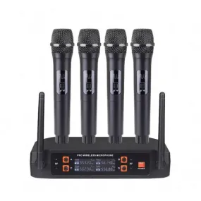4 Piece Wireless Vocal Microphone Set Q-Mic825
