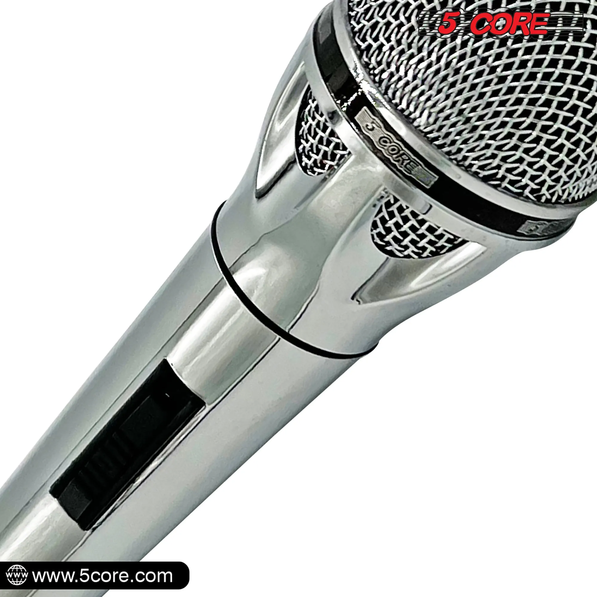 5 CORE Karaoke Microphone Dynamic Vocal Handheld Mic Cardioid Unidirectional Microfono w On and Off Switch Includes XLR Audio Cable Mic Holder PM 817 CH