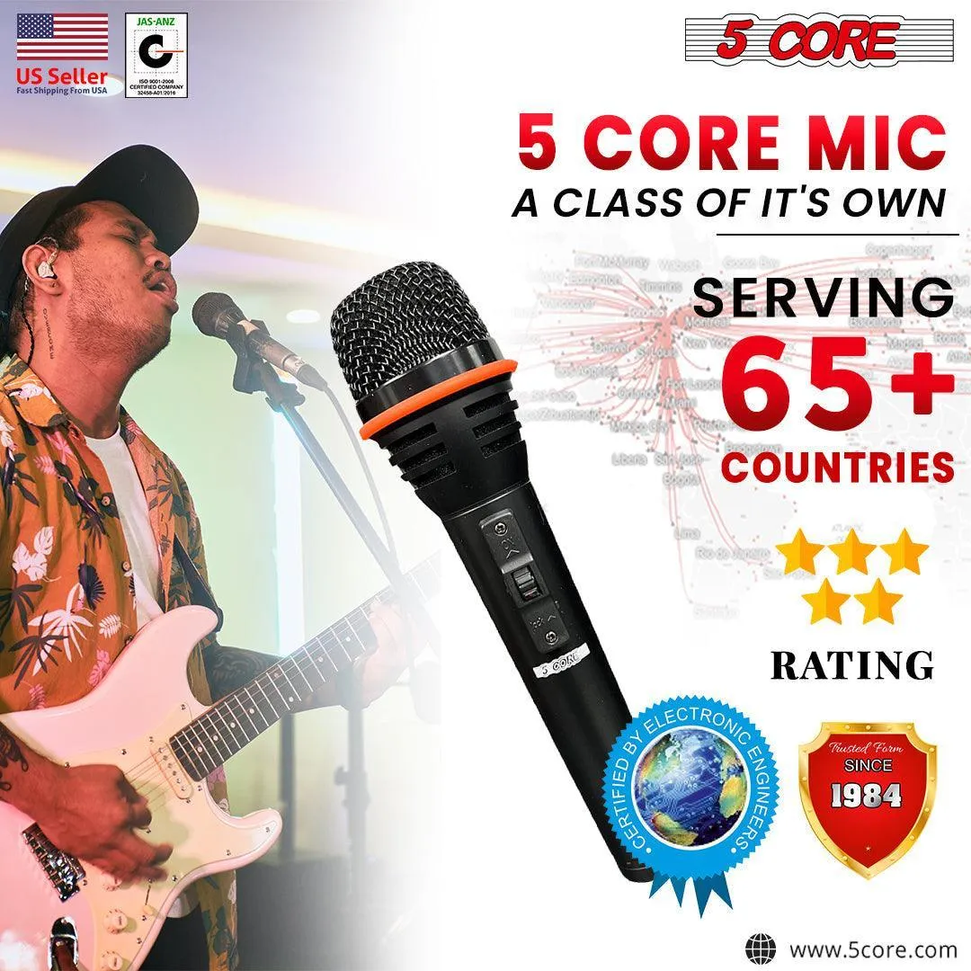 5Core Microphone Pro Microfono Dynamic Mic XLR Audio Cardiod Vocal