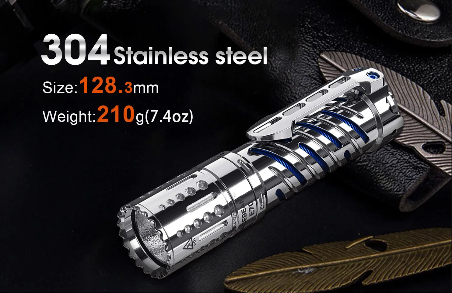 Acebeam E70-SS Stainless Steel EDC 21700 LED Flashlight