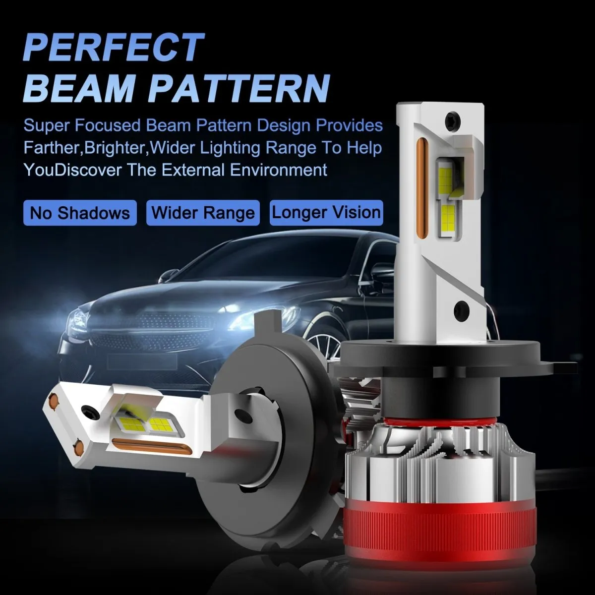 AG1 H4 HB2 9003 LED Forward Lightings Conversion Kits Bulbs |  6500K Xenon White