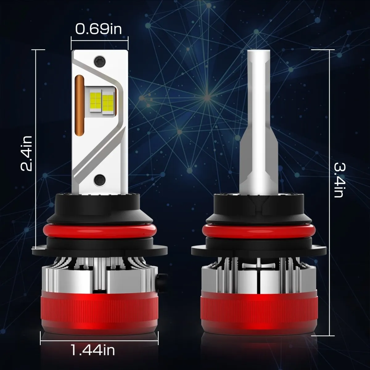 AG1 HB5 9007 LED Forward Lightings Conversion Kits Bulbs |  6500K Xenon White