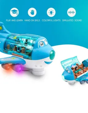 Airliner With Light And Music Rotating Aircraft.