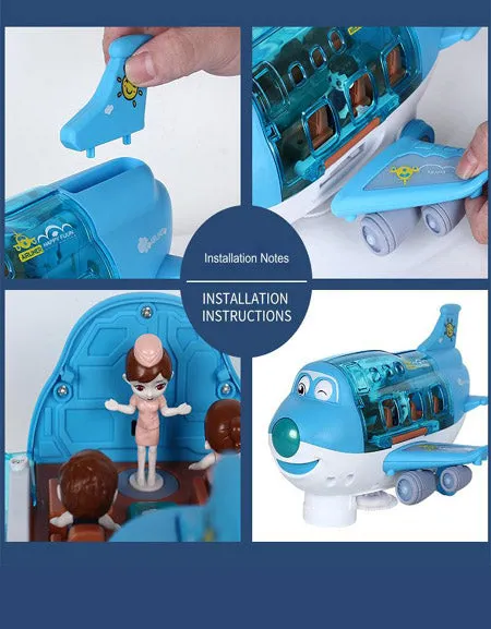 Airliner With Light And Music Rotating Aircraft.