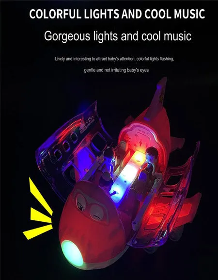 Airliner With Light And Music Rotating Aircraft.