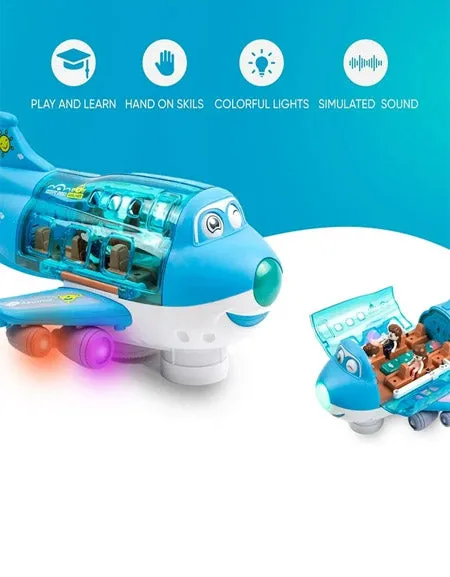 Airliner With Light And Music Rotating Aircraft.