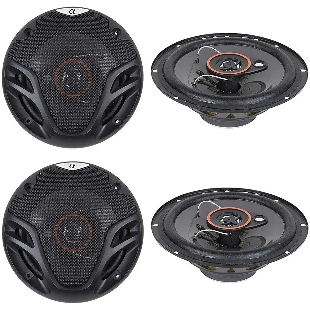 Alphasonik AS265P 6.5 350 Watts 3-Way Car Audio Coaxial Speaker (2 Pairs)