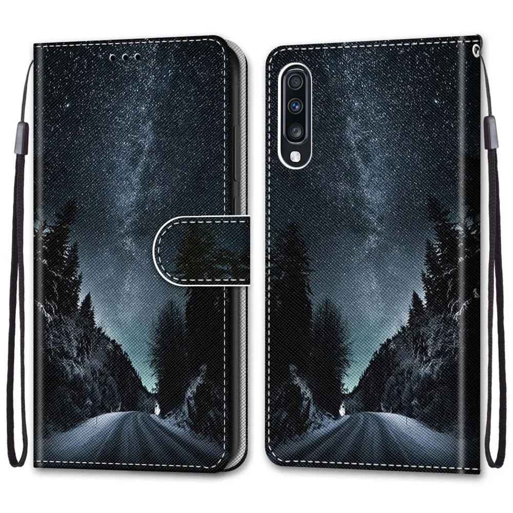 Anymob Samsung Case Red with Paris Tower Painted Magnetic Flip Leather Card slot Wallet Book Style Cover