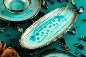 Aqua Oval Platter
