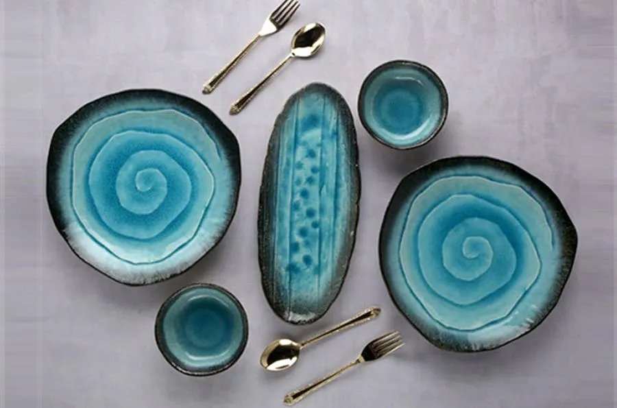 Aqua Oval Platter