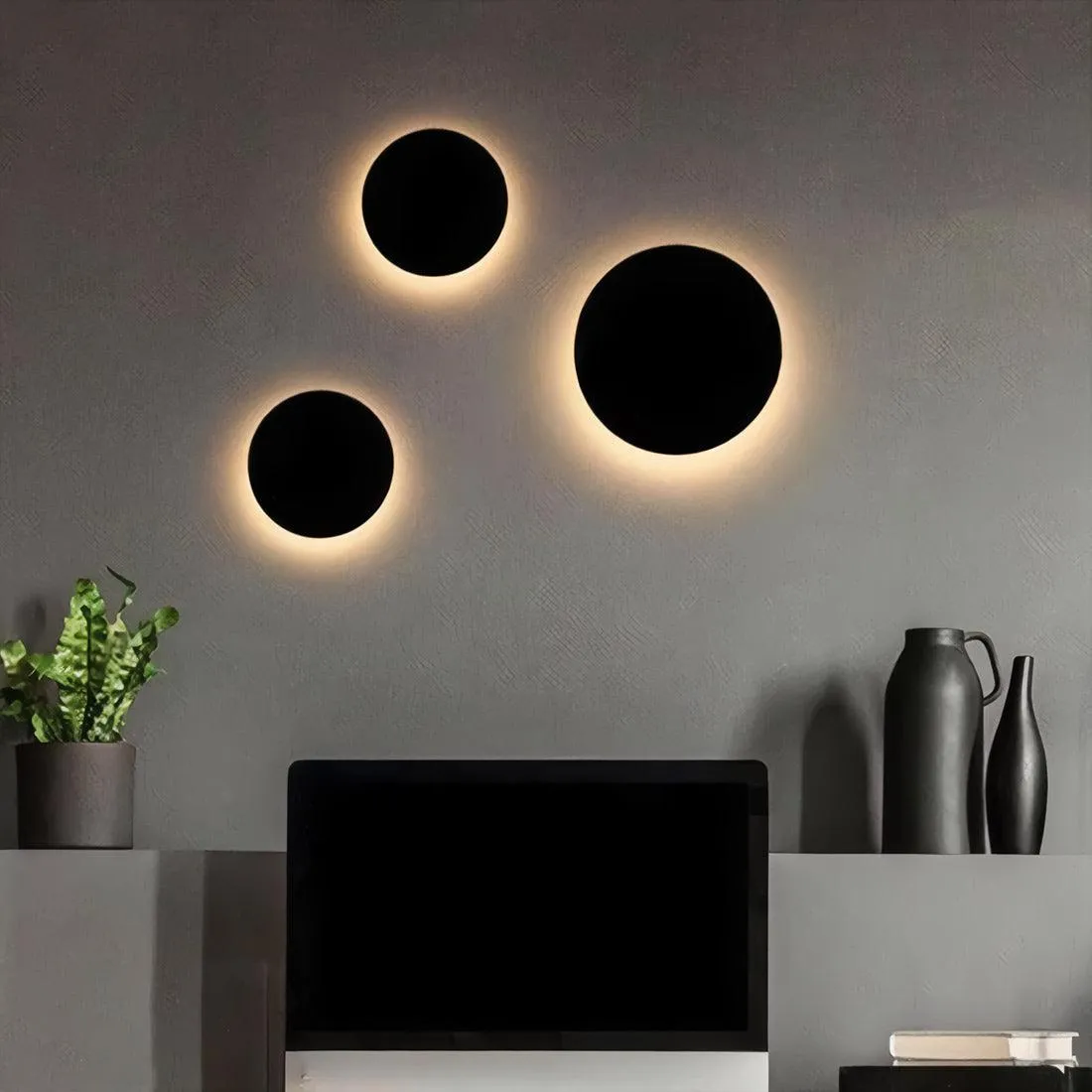 Architectural Shadow LED Wall Light Indoor or Outdoor in Black or White