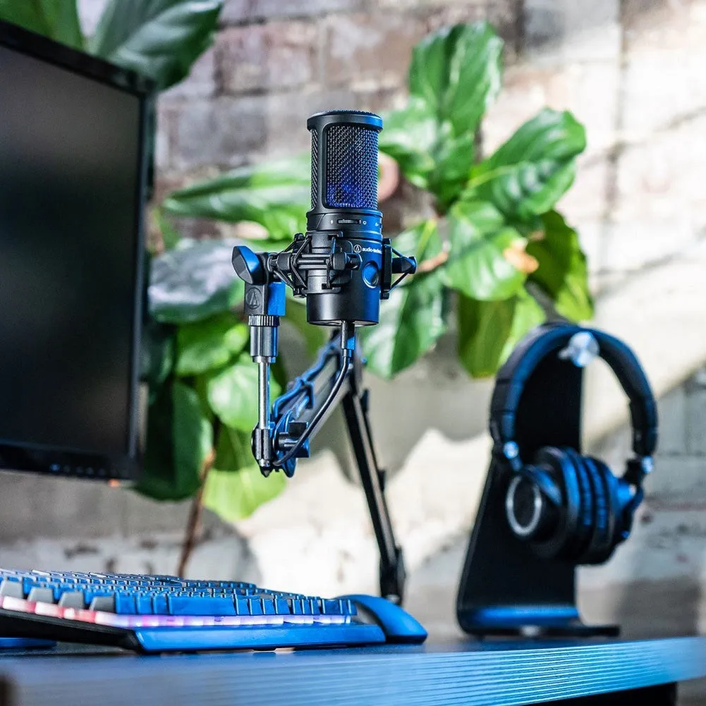 Audio Technica AT2020USB-X USB Condenser Microphone w/ Boom Arm - Bundle