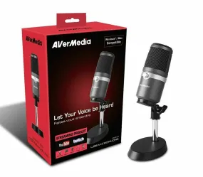 AVerMedia USB Condenser Microphone Pro Studio Quality Sound for Live Streaming