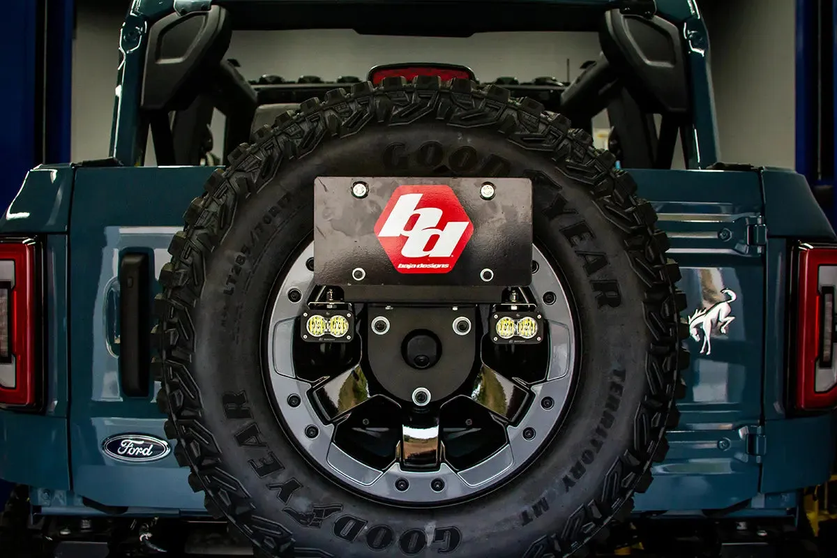 Baja Designs S1 Dual Reverse Light Kit with License Plate Mount For Bronco (2021-2022)