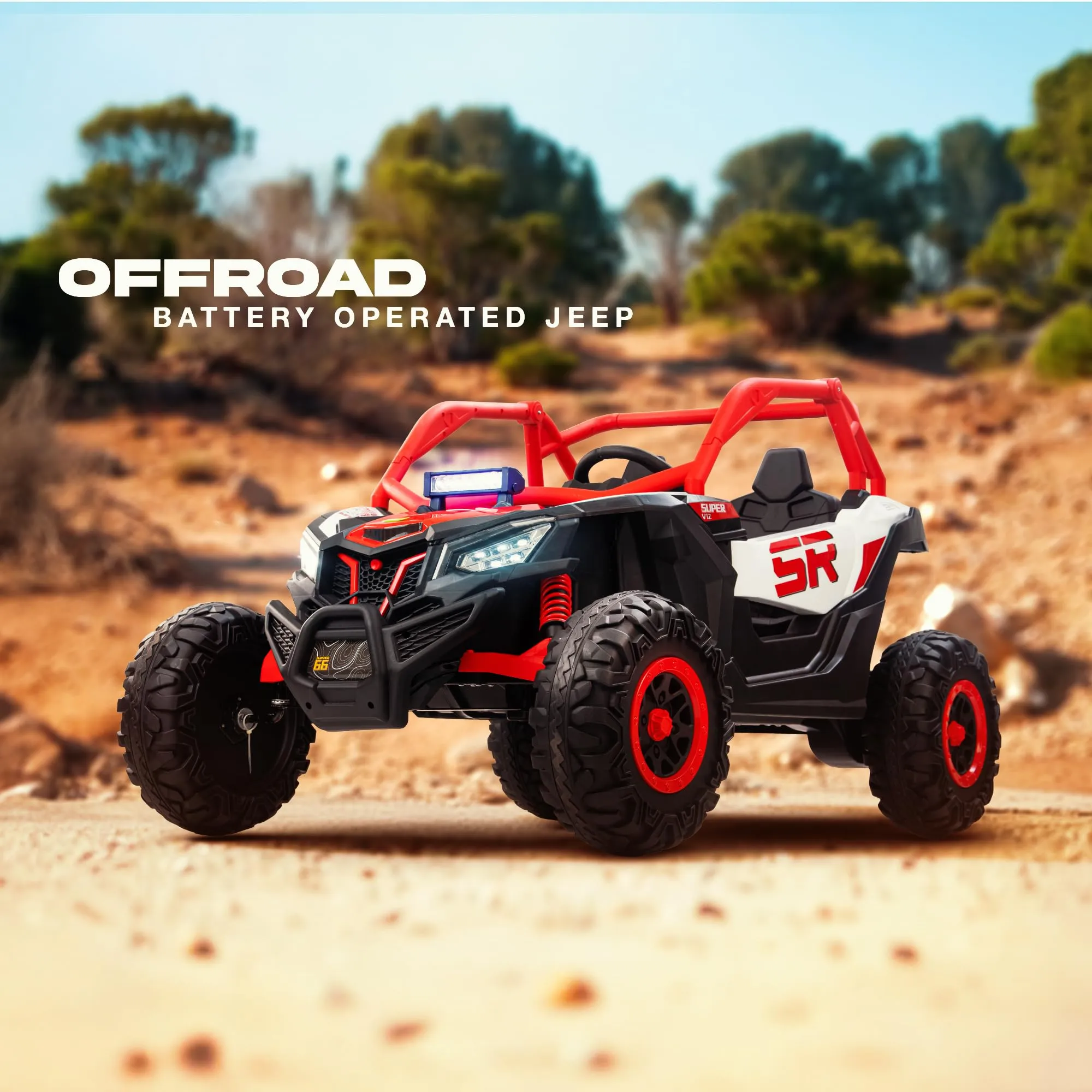 Baybee AdventurePro Electric Battery Jeep for Kids, Ride on Toy Kids Car with Light & Music to Drive 3 to 8 Years