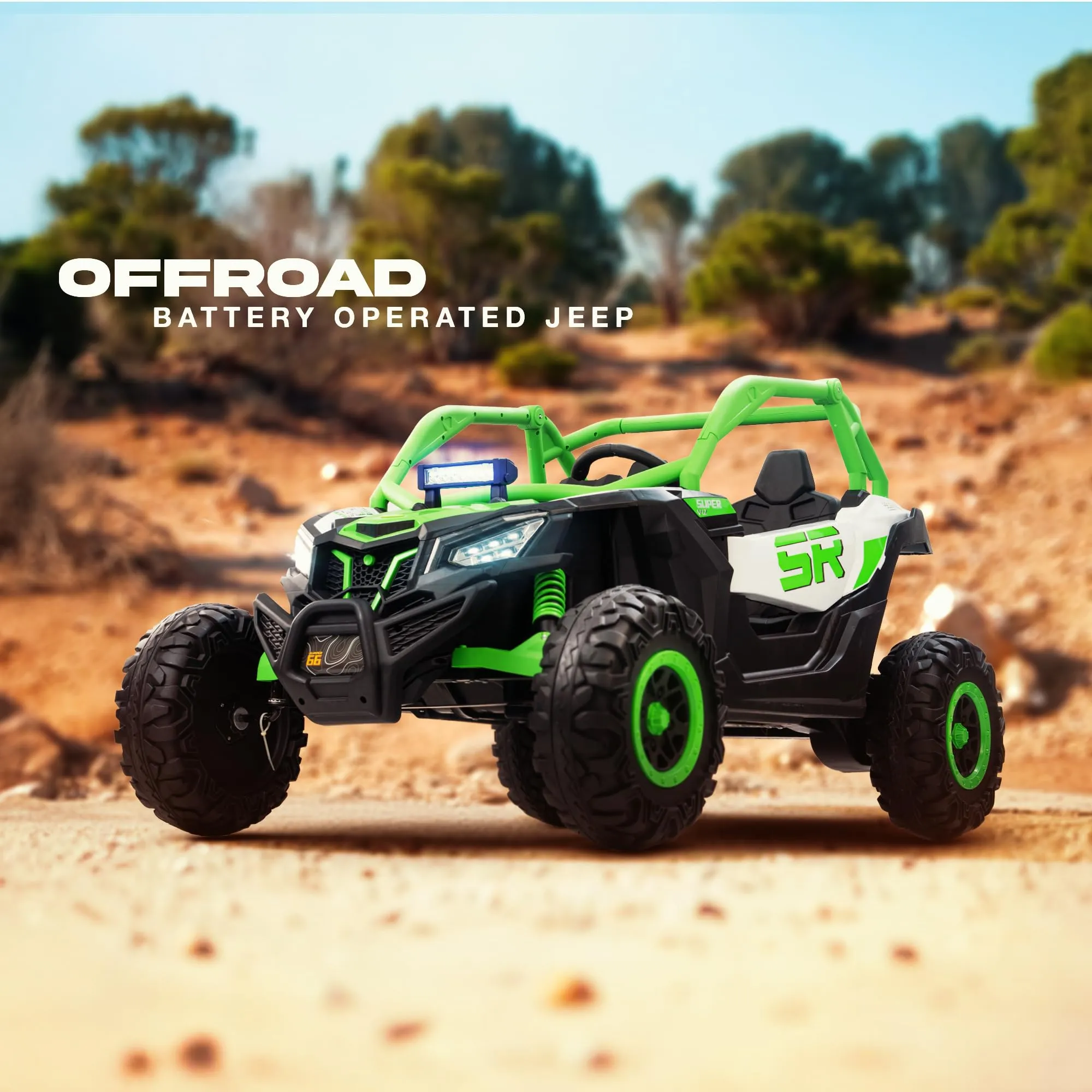 Baybee AdventurePro Electric Battery Jeep for Kids, Ride on Toy Kids Car with Light & Music to Drive 3 to 8 Years