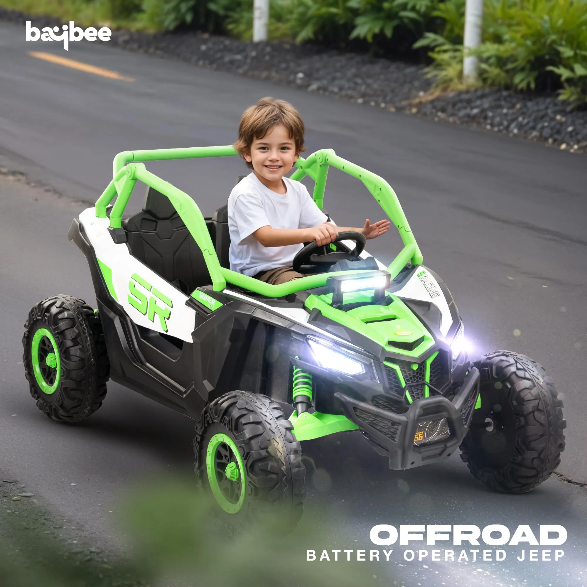 Baybee AdventurePro Electric Battery Jeep for Kids, Ride on Toy Kids Car with Light & Music to Drive 3 to 8 Years