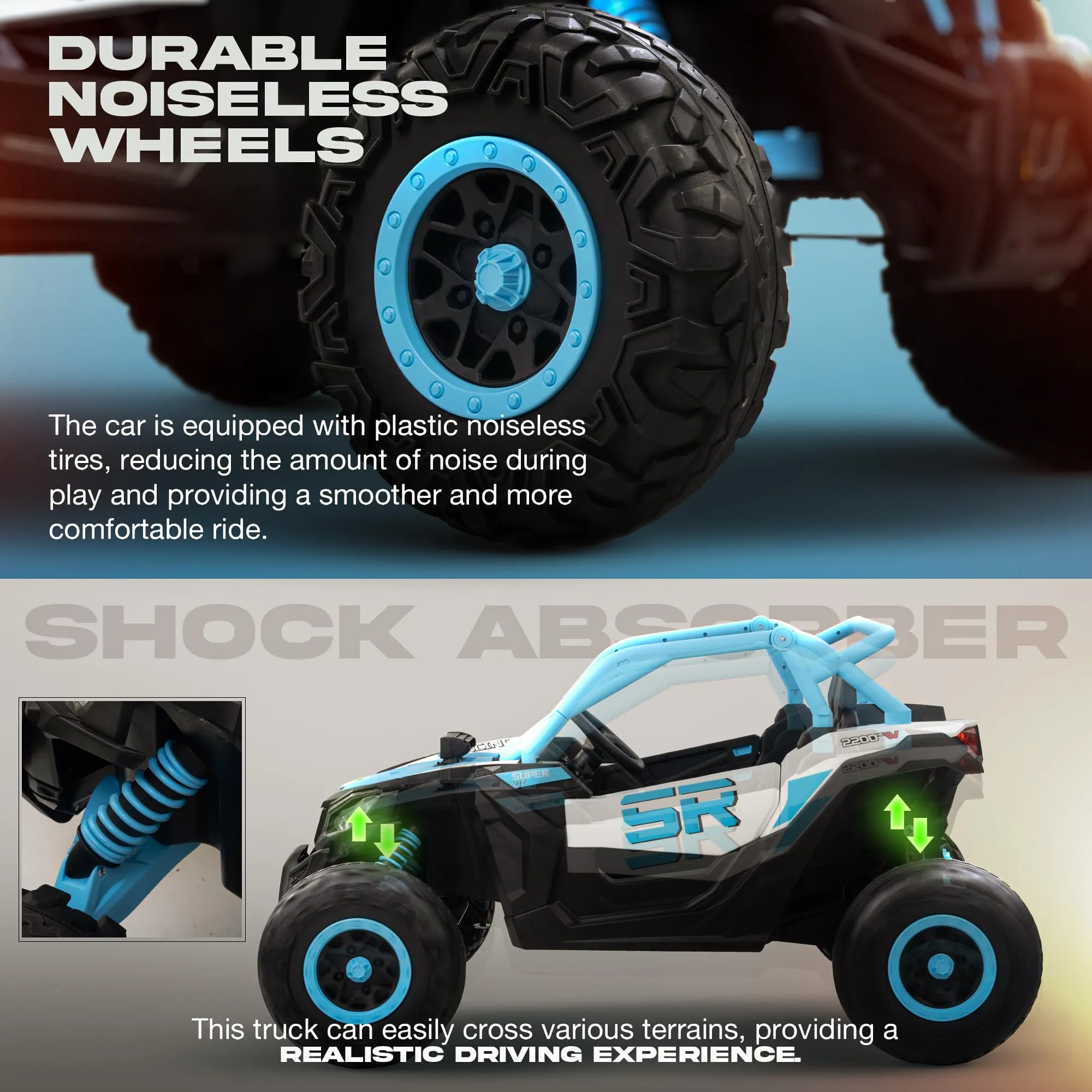 Baybee AdventurePro Electric Battery Jeep for Kids, Ride on Toy Kids Car with Light & Music to Drive 3 to 8 Years