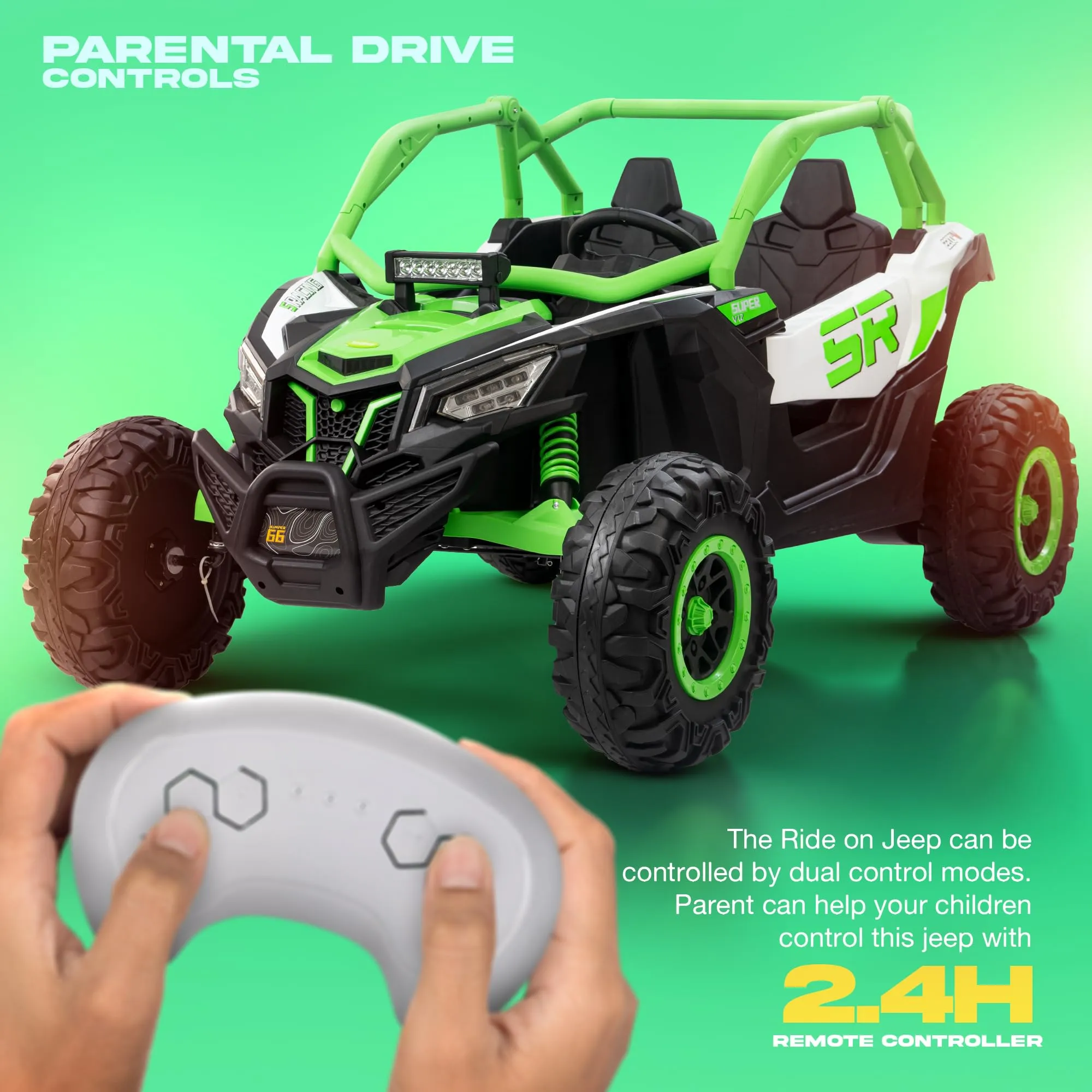 Baybee AdventurePro Electric Battery Jeep for Kids, Ride on Toy Kids Car with Light & Music to Drive 3 to 8 Years