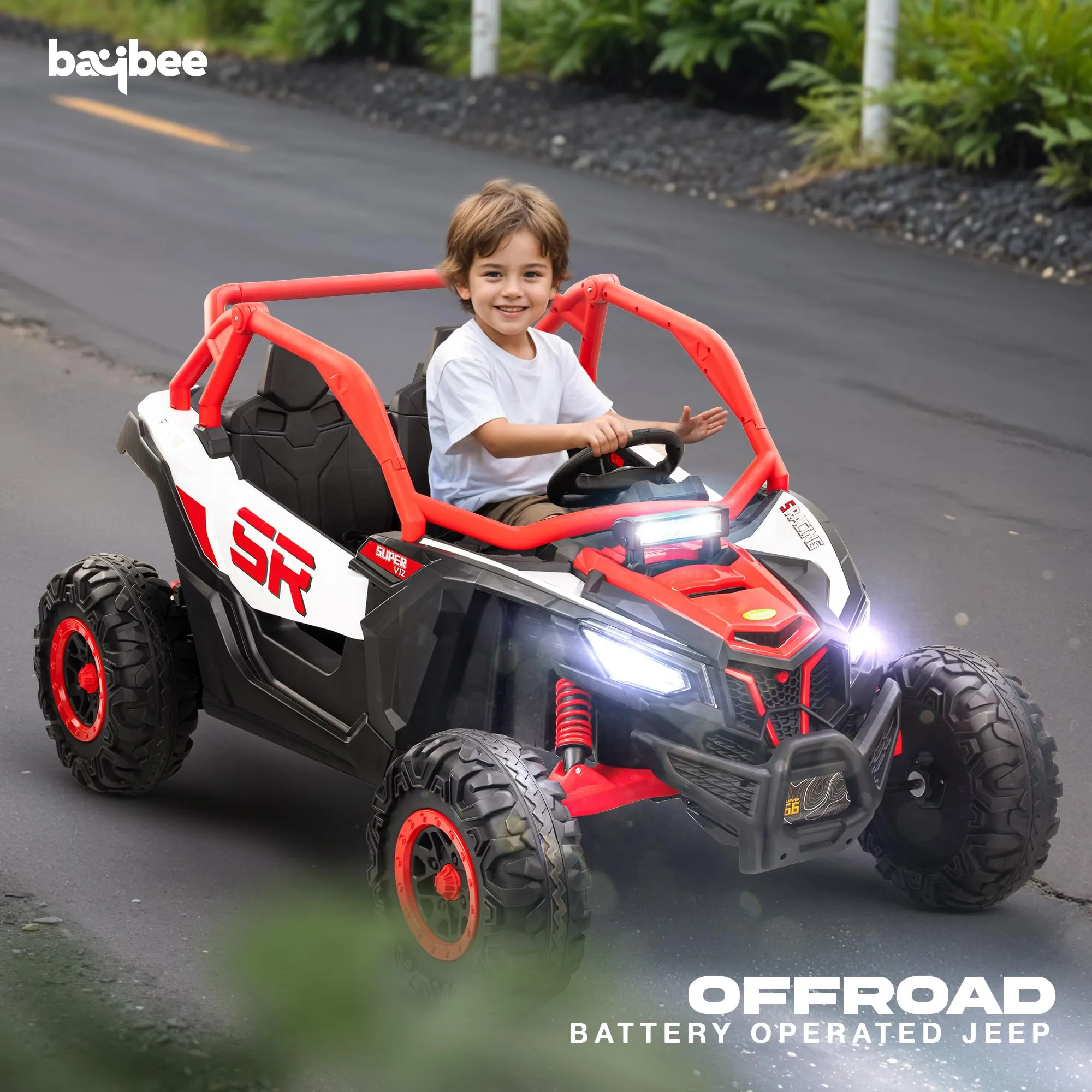 Baybee AdventurePro Electric Battery Jeep for Kids, Ride on Toy Kids Car with Light & Music to Drive 3 to 8 Years