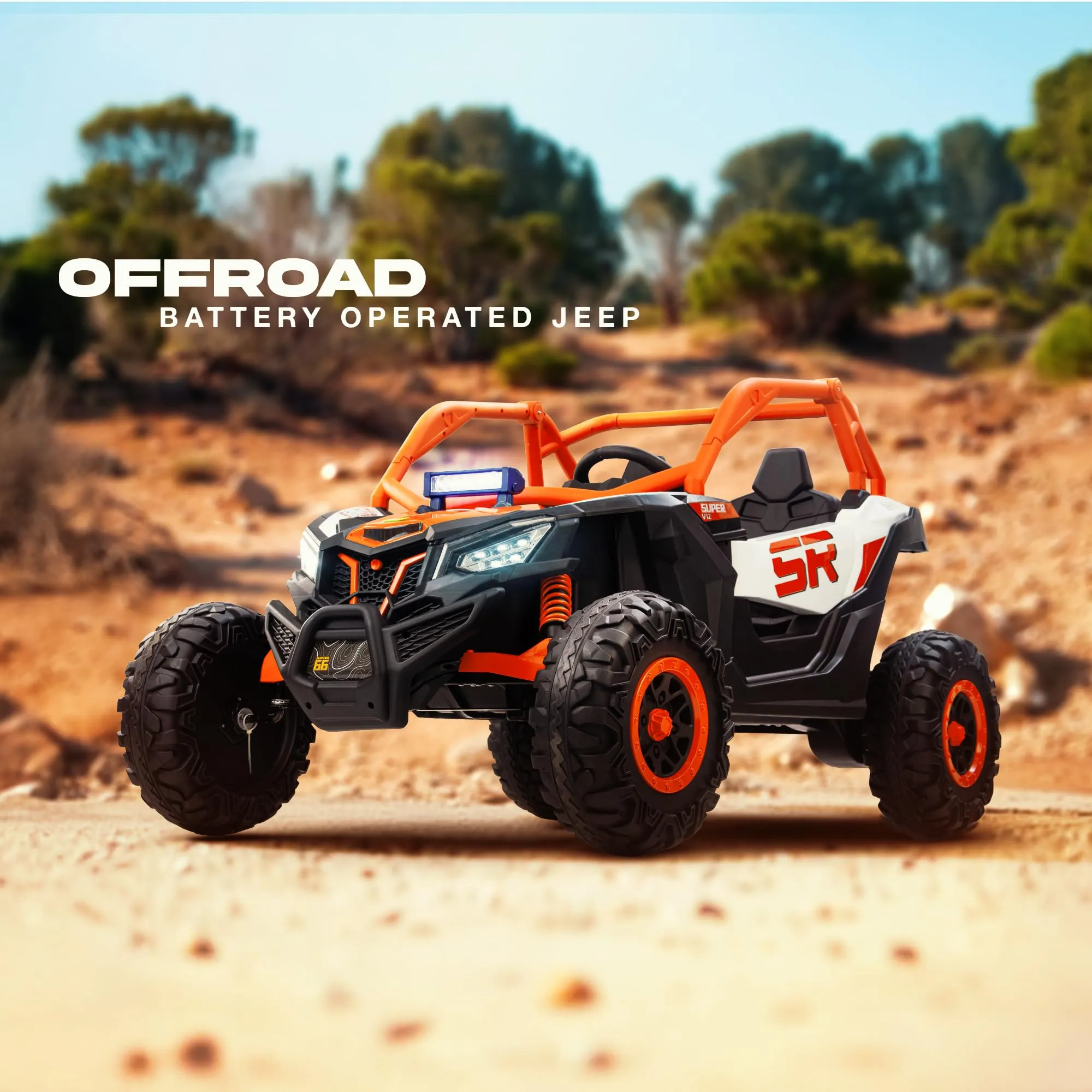 Baybee AdventurePro Electric Battery Jeep for Kids, Ride on Toy Kids Car with Light & Music to Drive 3 to 8 Years