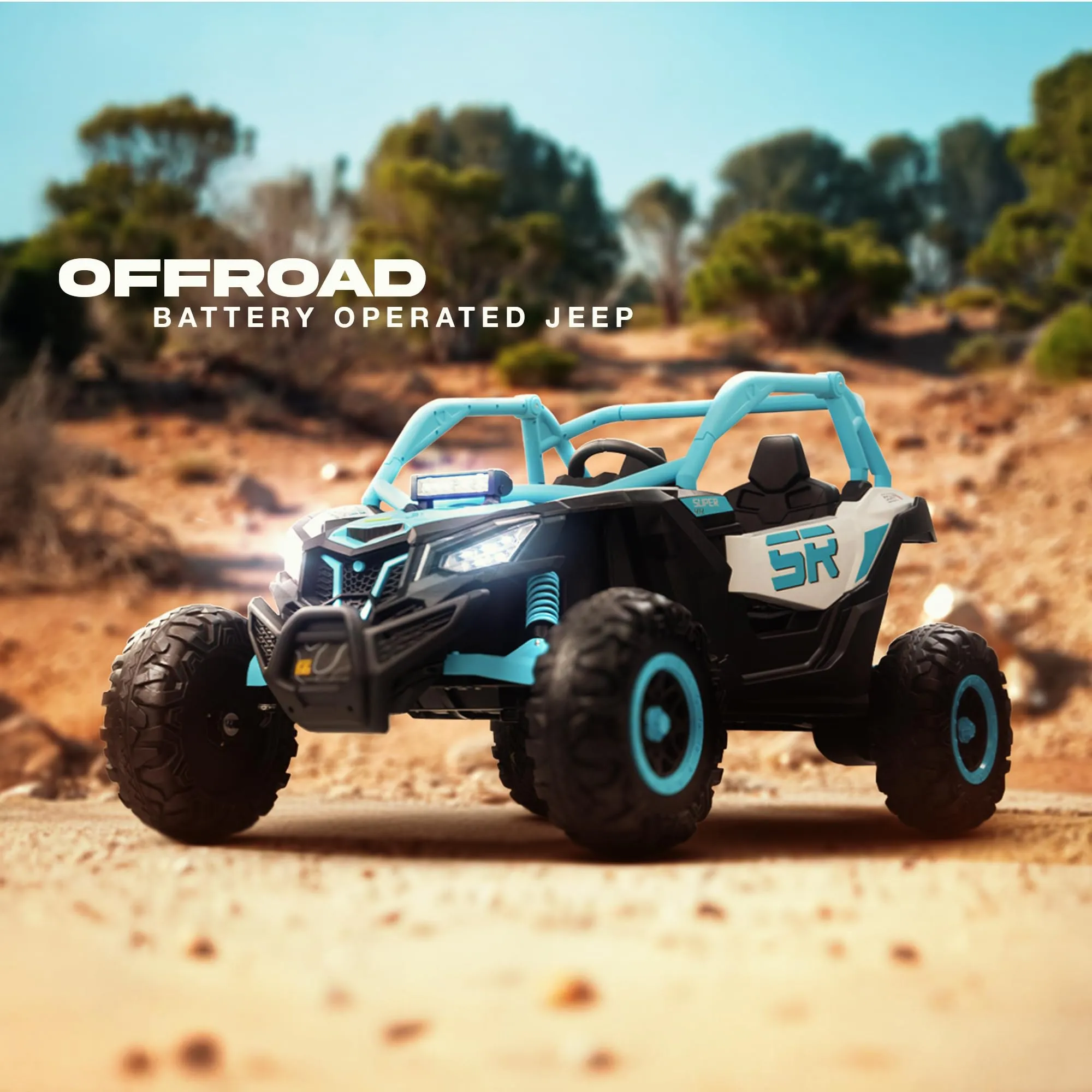 Baybee AdventurePro Electric Battery Jeep for Kids, Ride on Toy Kids Car with Light & Music to Drive 3 to 8 Years