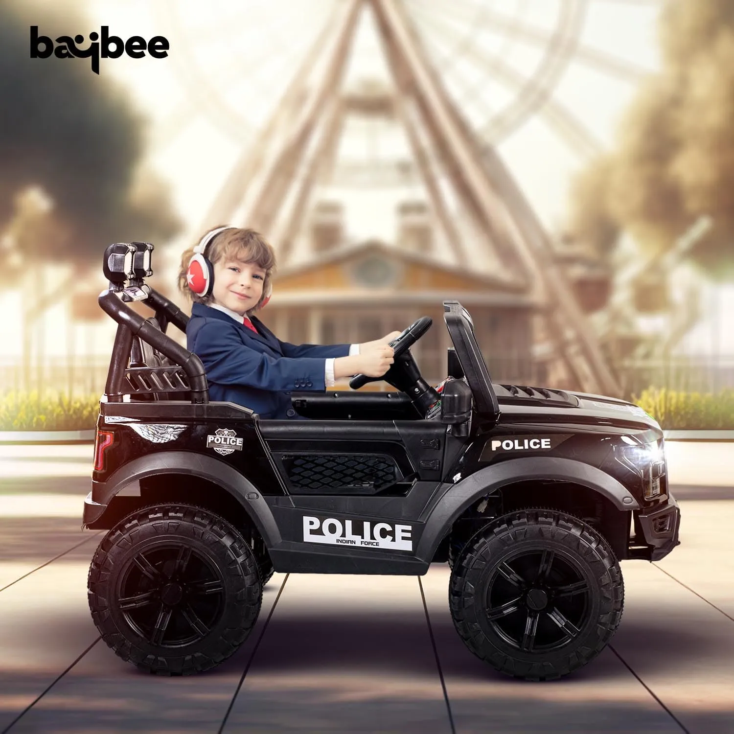 Baybee Bronco Kids Battery Operated Jeep for Kids with RGB Light & Music (Painted)