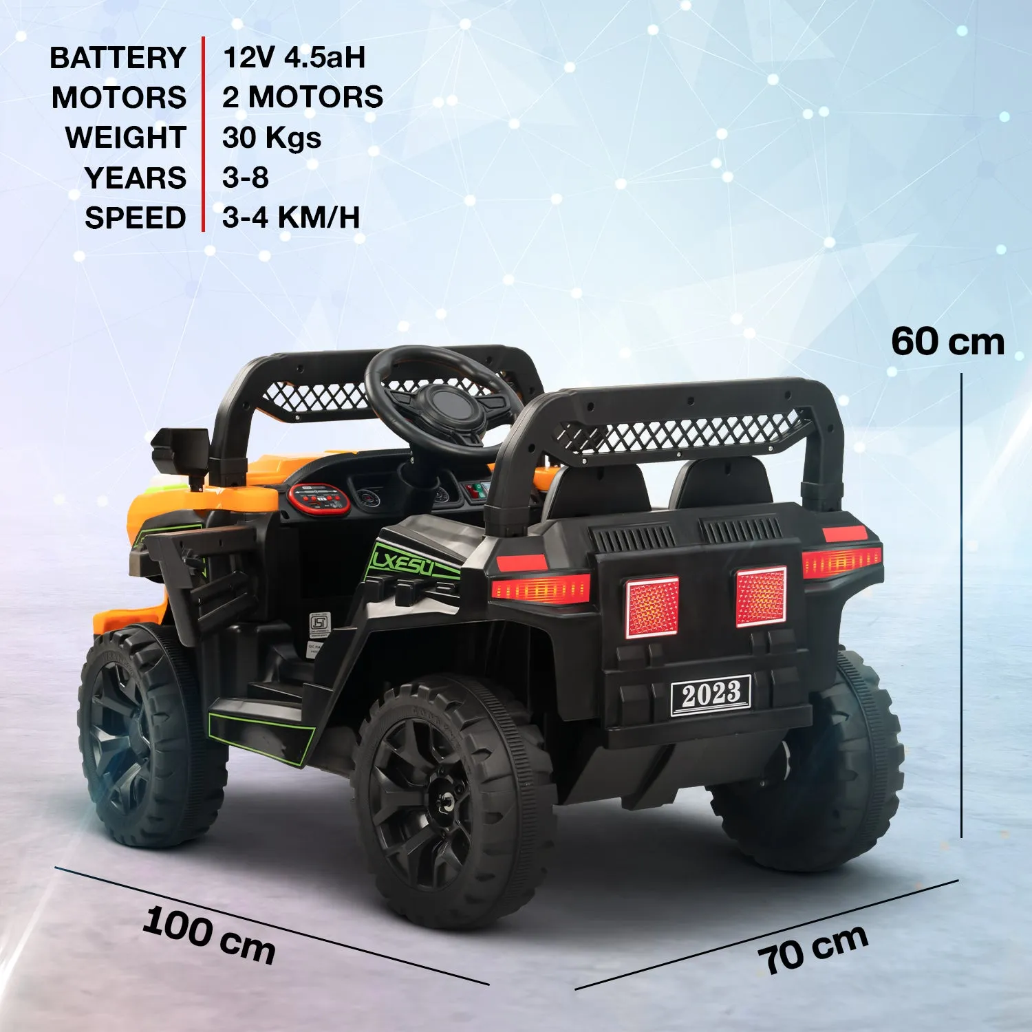 Baybee Panther Battery Operated Jeep for Kids, Ride on Baby Car with Music & Light | Kids Jeep Rechargeable Battery Car - 2 to 6 Years